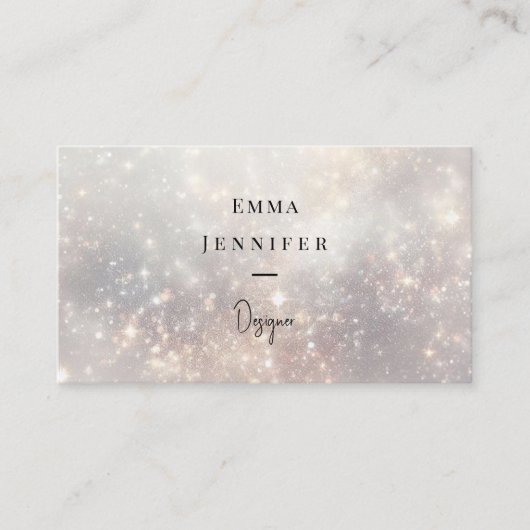 Carte De Visite Parties scintillant douce et subtile arrière - pla (Devant)