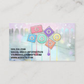 Carte De Visite Parties scintillant Drip Bokeh | Bouteilles polona (Dos)