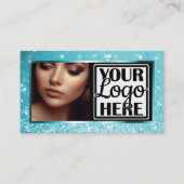 Carte De Visite Parties scintillant éblouissante avec logo photo (Devant)