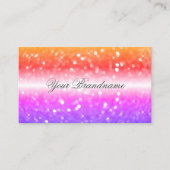 Carte De Visite Parties scintillant élégante blanche colorée brill (Devant)