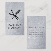 Carte De Visite Parties scintillant élégante de cisaillement et de (Devant / Derrière)