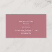 Carte De Visite Parties scintillant Empreintes de pattes Rose Gold (Dos)