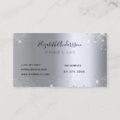 Carte De Visite Parties scintillant en argent teint maquillage de (Dos)