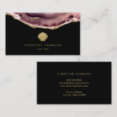 Carte De Visite parties scintillant en faux or conception du logo  (Devant / Derrière)