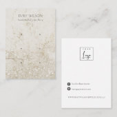 Carte De Visite Parties scintillant en marbre beige or 3 Écran d'o (Devant / Derrière)