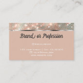 Carte De Visite Parties scintillant en marbre de luxe en pierre d' (Dos)