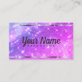 Carte De Visite Parties scintillant en marbre de luxe Galaxy Étoil (Devant)