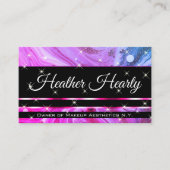 Carte De Visite Parties scintillant en marbre de luxe QR Code Modè (Devant)