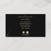 Carte De Visite Parties scintillant en marbre rose vif Monogramme  (Dos)