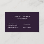 Carte De Visite Parties scintillant en marbre rose violet agate (Dos)