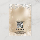 Carte De Visite Parties scintillant en or argenté logo bijouterie (Dos)