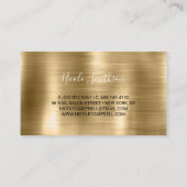 Carte De Visite Parties scintillant en or brossé mignonne (Dos)