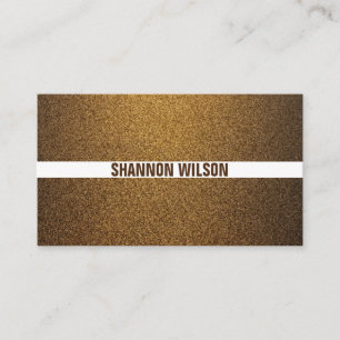 Carte De Visite Parties scintillant en or cuivre simple moderne ca