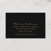 Carte De Visite Parties scintillant en or de luxe en verre Pile Ed (Dos)