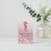 Carte De Visite parties scintillant en or faux rose logo (Debout devant)