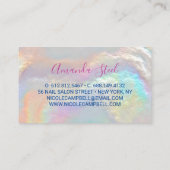 Carte De Visite Parties scintillant en or irisé (Dos)