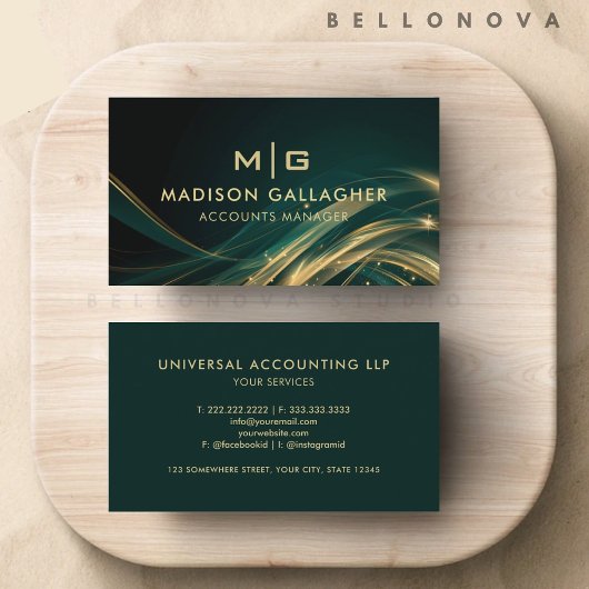 Carte De Visite Parties scintillant en or noir foncé personnalisé