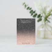 Carte De Visite parties scintillant en or noir rose (Debout devant)