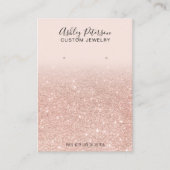 Carte De Visite Parties scintillant en or rose floue écran d'oreil (Devant)