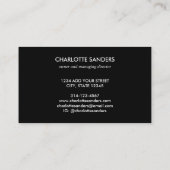 Carte De Visite Parties scintillant en or rose tendance confetti c (Dos)