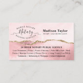 Carte De Visite Parties scintillant en or rose vierge Agate en mar (Devant)