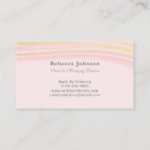 Carte De Visite Parties scintillant en or rose vif Monogramme Girl (Dos)