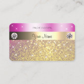 Carte De Visite Parties scintillant en or violet rose brillant ave (Devant)