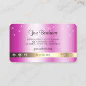 Carte De Visite Parties scintillant en or violet rose brillant ave (Dos)