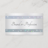 Carte De Visite Parties scintillant en perle bleu clair de luxe et (Devant)