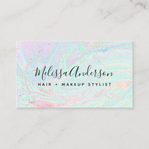 Carte De Visite parties scintillant en pierre iridescente