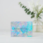 Carte De Visite Parties scintillant en pierre optique holographiqu (Debout devant)