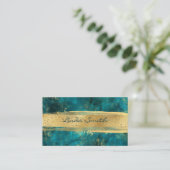 Carte De Visite Parties scintillant en pierre Turquoise Turquoise (Debout devant)