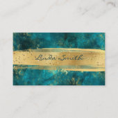 Carte De Visite Parties scintillant en pierre Turquoise Turquoise (Devant)