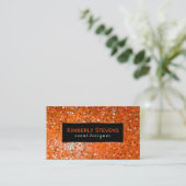 Carte De Visite Parties scintillant Et Étincelle Noire Et Orange M (Debout devant)
