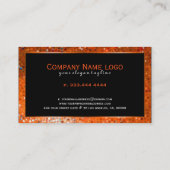 Carte De Visite Parties scintillant Et Étincelle Noire Et Orange M (Dos)