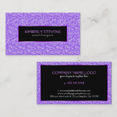 Carte De Visite Parties scintillant et étincelles violettes (Devant / Derrière)