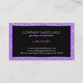 Carte De Visite Parties scintillant et étincelles violettes (Dos)
