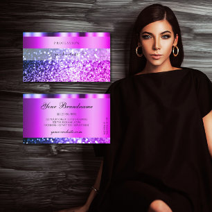 Carte De Visite Parties scintillant étincelante rose pourpre à l'o