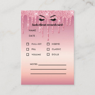 Carte De Visite Parties scintillant Eyelash Extension Consultation