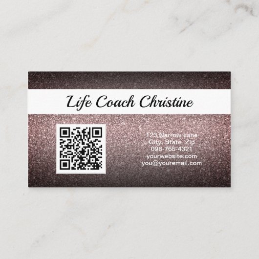 Carte De Visite Parties scintillant Faux Noir Personnalisé Photo P (Dos)