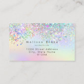 Carte De Visite parties scintillant faux pastel (Dos)