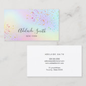 Carte De Visite PARTIES SCINTILLANT FAUX sur les couleurs pastel (Devant / Derrière)