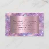 Carte De Visite Parties scintillant fille Lavendar Rose Gold Scrip (Dos)