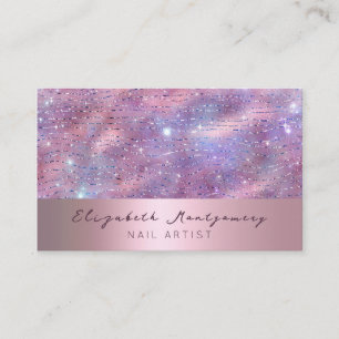 Carte De Visite Parties scintillant fille Lavendar Rose Gold Scrip