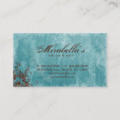 Carte De Visite Parties scintillant Floral Salon Spa Grunge Sparkl (Dos)