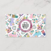Carte De Visite Parties scintillant Florale Turquoise rose Etsy Ac (Devant)
