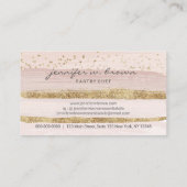 Carte De Visite Parties scintillant Gâteau rose Flore Boulangerie  (Dos)