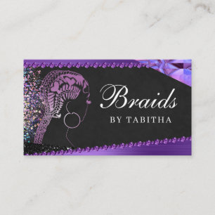 Carte De Visite Parties scintillant Glam Abstrait moderne Braiding