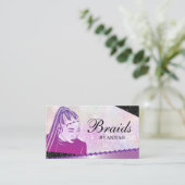 Carte De Visite Parties scintillant Glam Moderne Hair Braiing Salo (Debout devant)