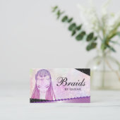 Carte De Visite Parties scintillant Glam Moderne Hair Braiing Salo (Debout devant)